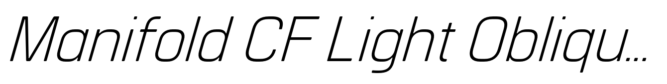Manifold CF Light Oblique